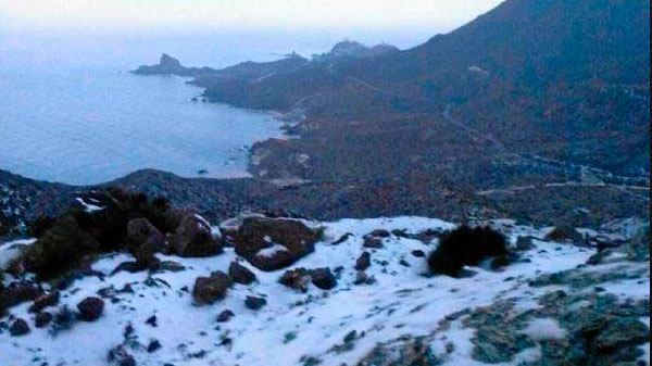 Nieve en el Parque Natural Cabo de Gata