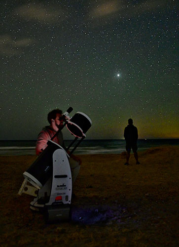 Telescopio en la Playa de Genoveses