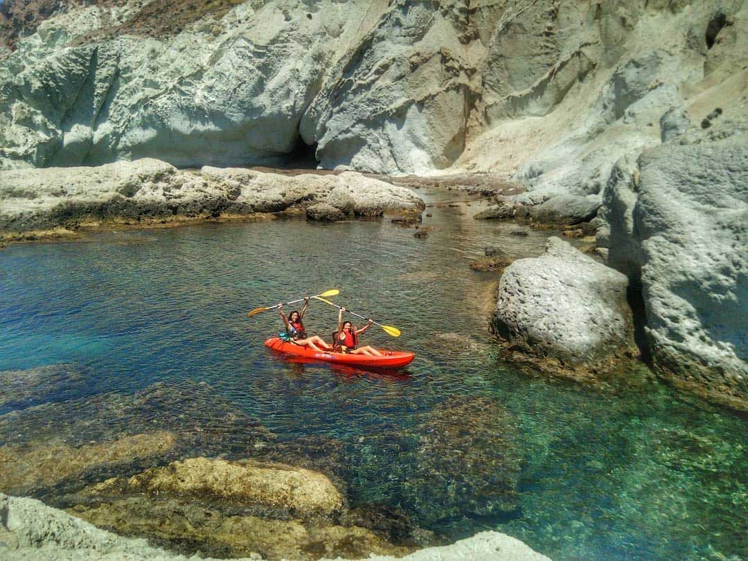 Kayak en Cabo de Gata aerea