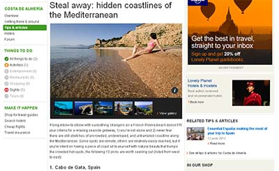 articulo Lonely Planet Cabo de Gata