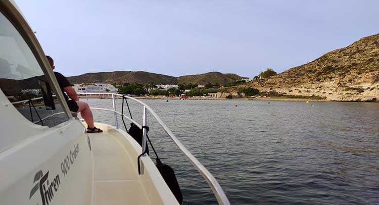 Agua Amarga from the yatch